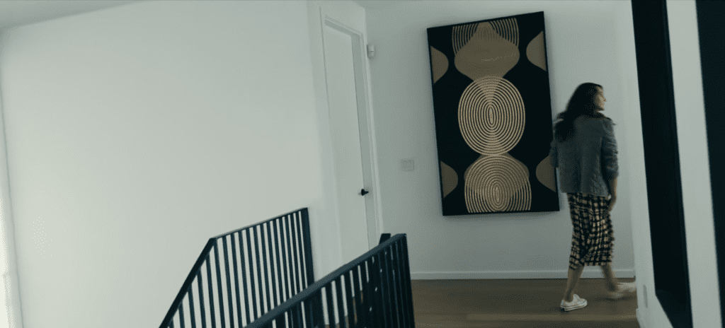 Entry Way Stairs Leave the world behind Minimalist hallway with wooden floors.